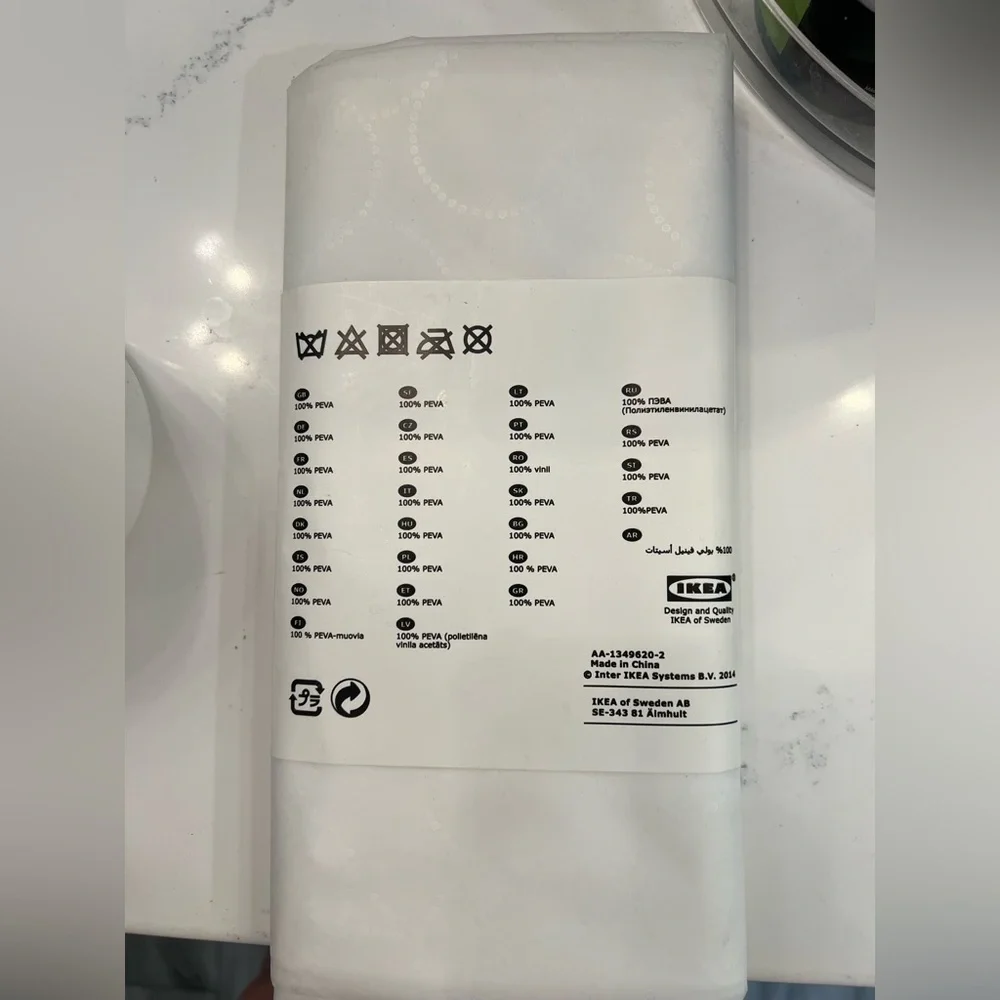 3/$15 IKEA INNAREN White Shower Curtain Liner